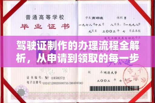 下陆驾驶证制作的办理流程全解析，从申请到领取的每一步