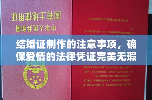 下陆结婚证制作的注意事项，确保爱情的法律凭证完美无瑕