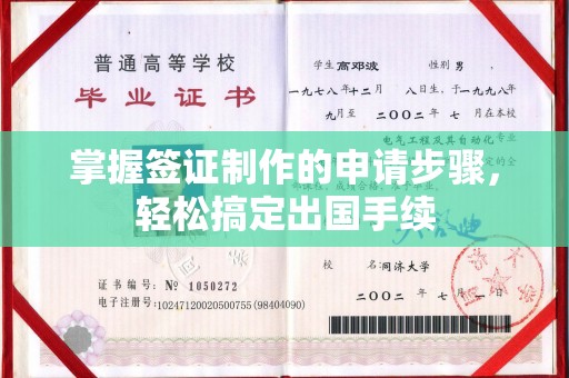 下陆掌握签证制作的申请步骤，轻松搞定出国手续