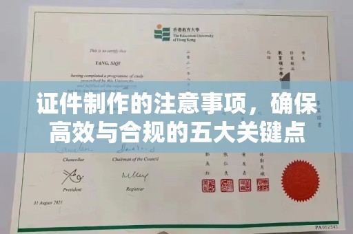 下陆证件制作的注意事项，确保高效与合规的五大关键点