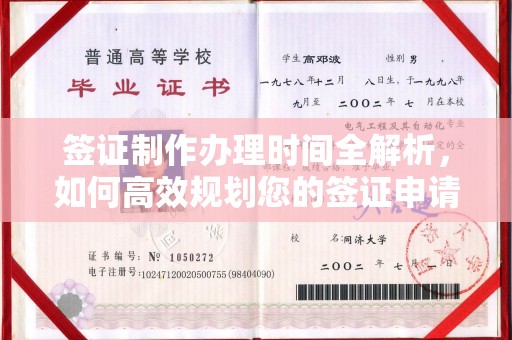下陆签证制作办理时间全解析，如何高效规划您的签证申请流程
